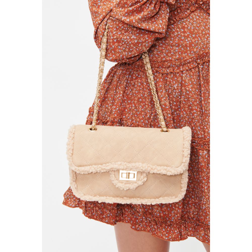 Woman wearing Camel Urban Expressions Dorest Shoulder Bag 840611100986 View 1 | Camel
