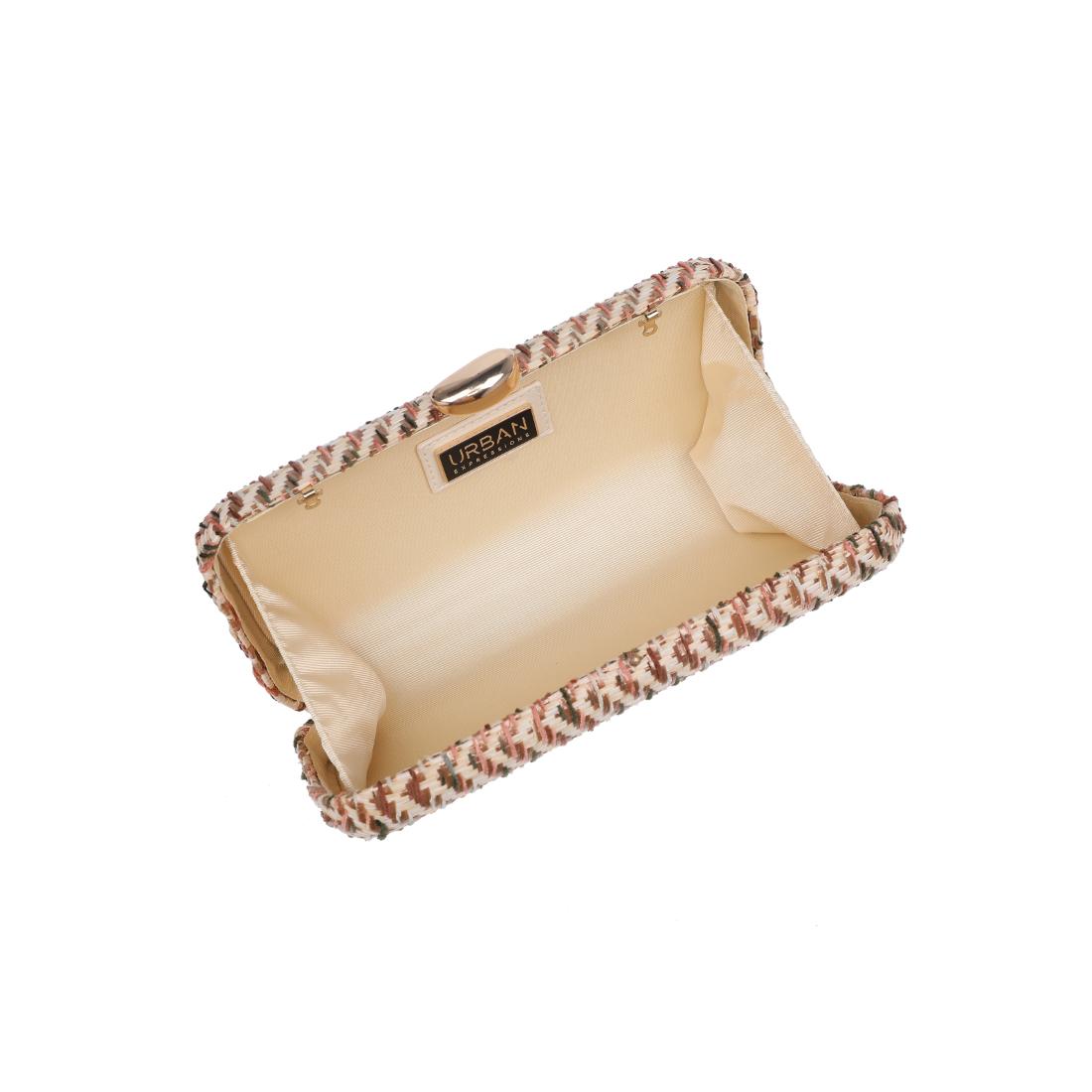 Woman wearing Beige Multi Urban Expressions Valentina Evening Bag 840504206498 View 9 | Beige Multi