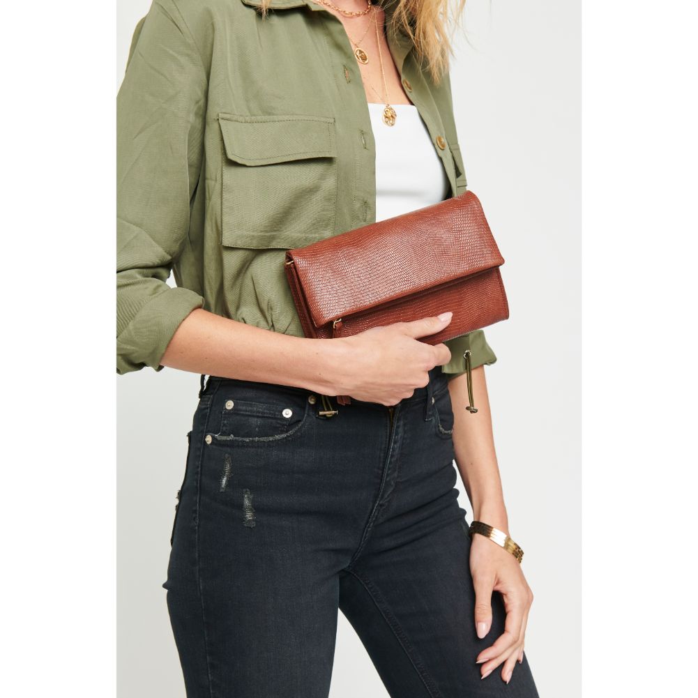 Woman wearing Whisky Urban Expressions Bree Crossbody 840611174789 View 3 | Whisky