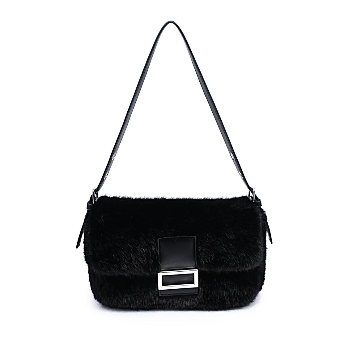 Urban Expressions Beverly - Faux Fur Crossbody 840504212475 View 5 | Black