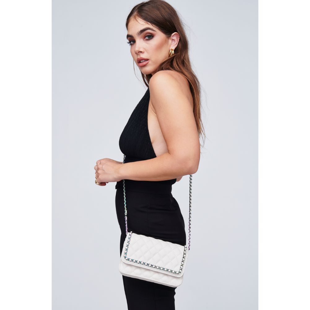 Woman wearing Ivory Urban Expressions Maisie Crossbody 818209011563 View 2 | Ivory