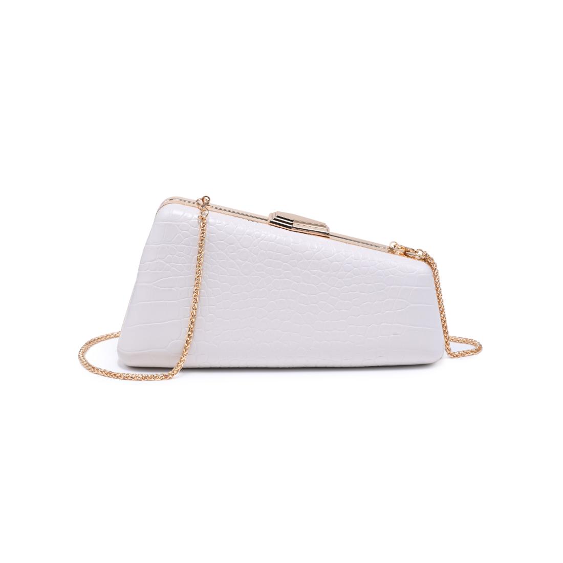 Urban Expressions Irene - Croco Asymmetrical Evening Bag 840504206719 View 5 | Oatmilk