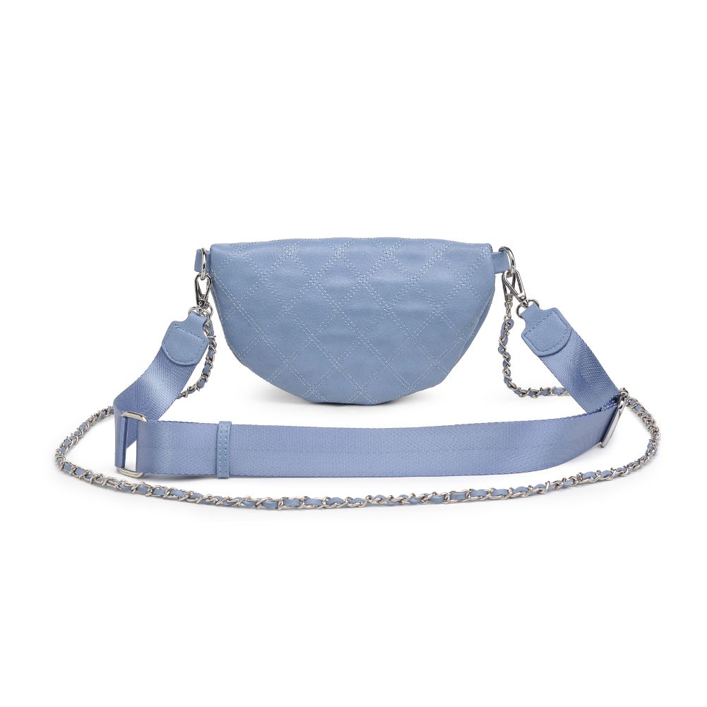 Woman wearing Denim Urban Expressions Lachlan - Quilted Belt Bag 840611113023 View 7 | Denim
