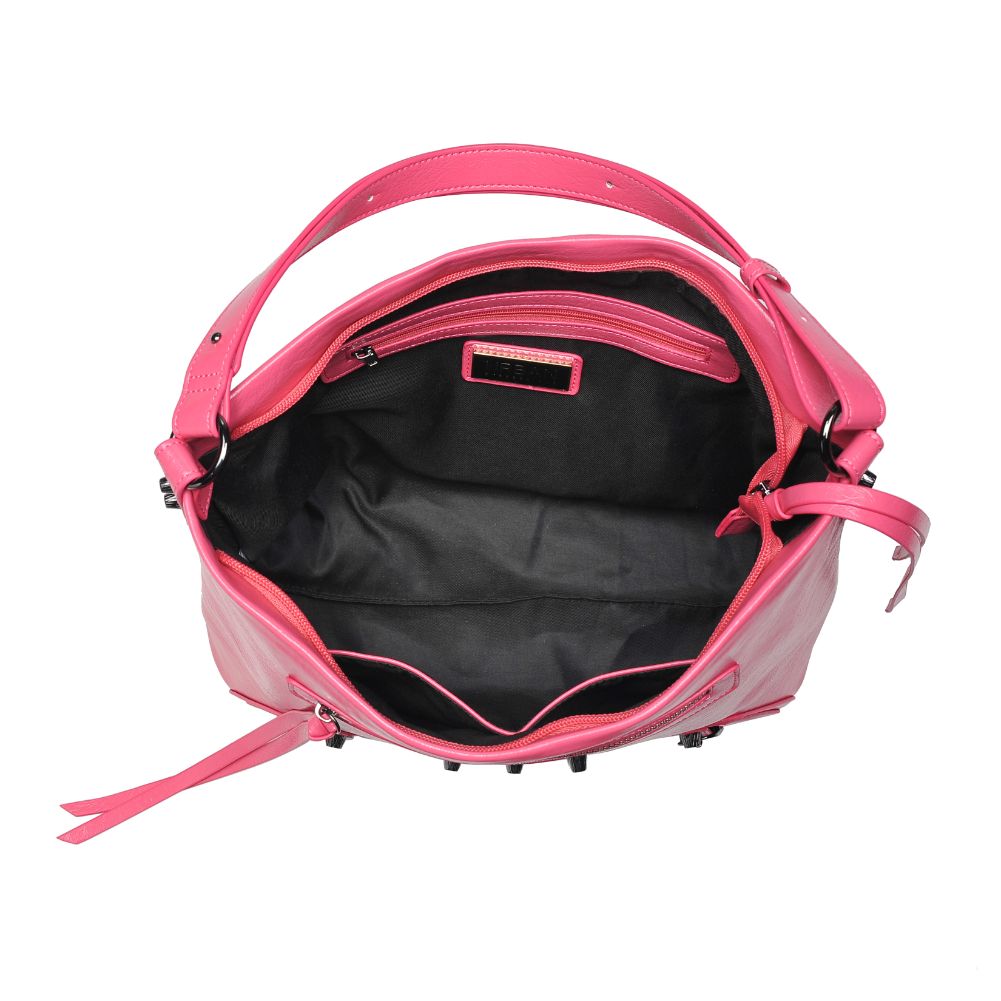 Woman wearing Bubblegum Urban Expressions Yolonda Hobo 840611105660 View 9 | Bubblegum