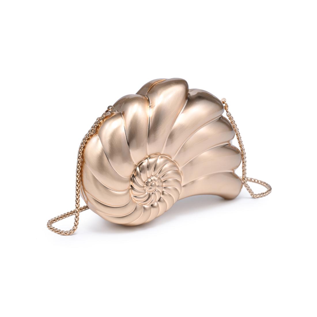 Woman wearing Gold Urban Expressions Isla Evening Bag 840504204814 View 6 | Gold