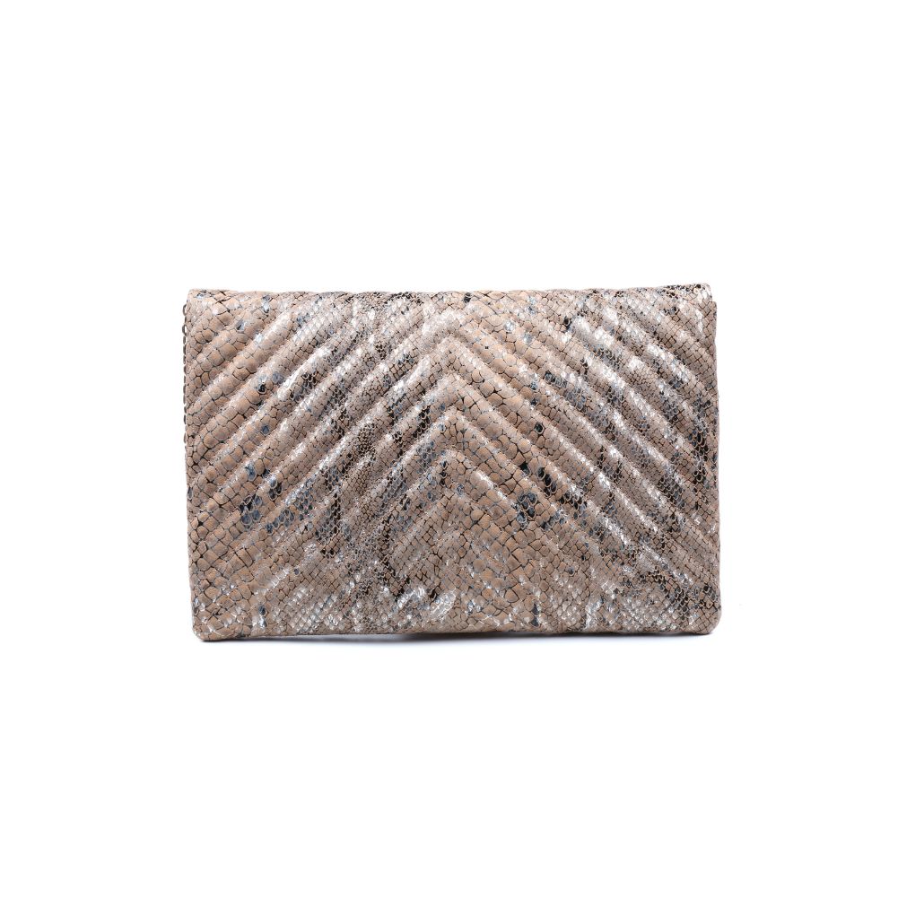 Product Image of Urban Expressions Victoria Snake Clutch NA-840611163707 View 3 | Natural