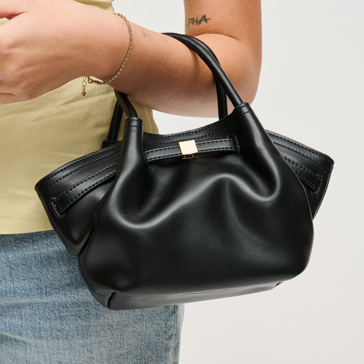 Woman wearing Black Urban Expressions Selena - Color Pop Crossbody 840504208621 View 1 | Black