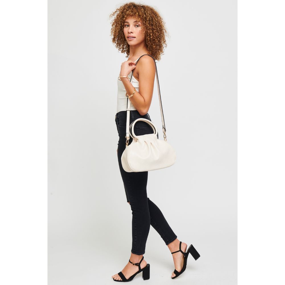 Woman wearing Ivory Urban Expressions Bao Crossbody 840611180889 View 4 | Ivory