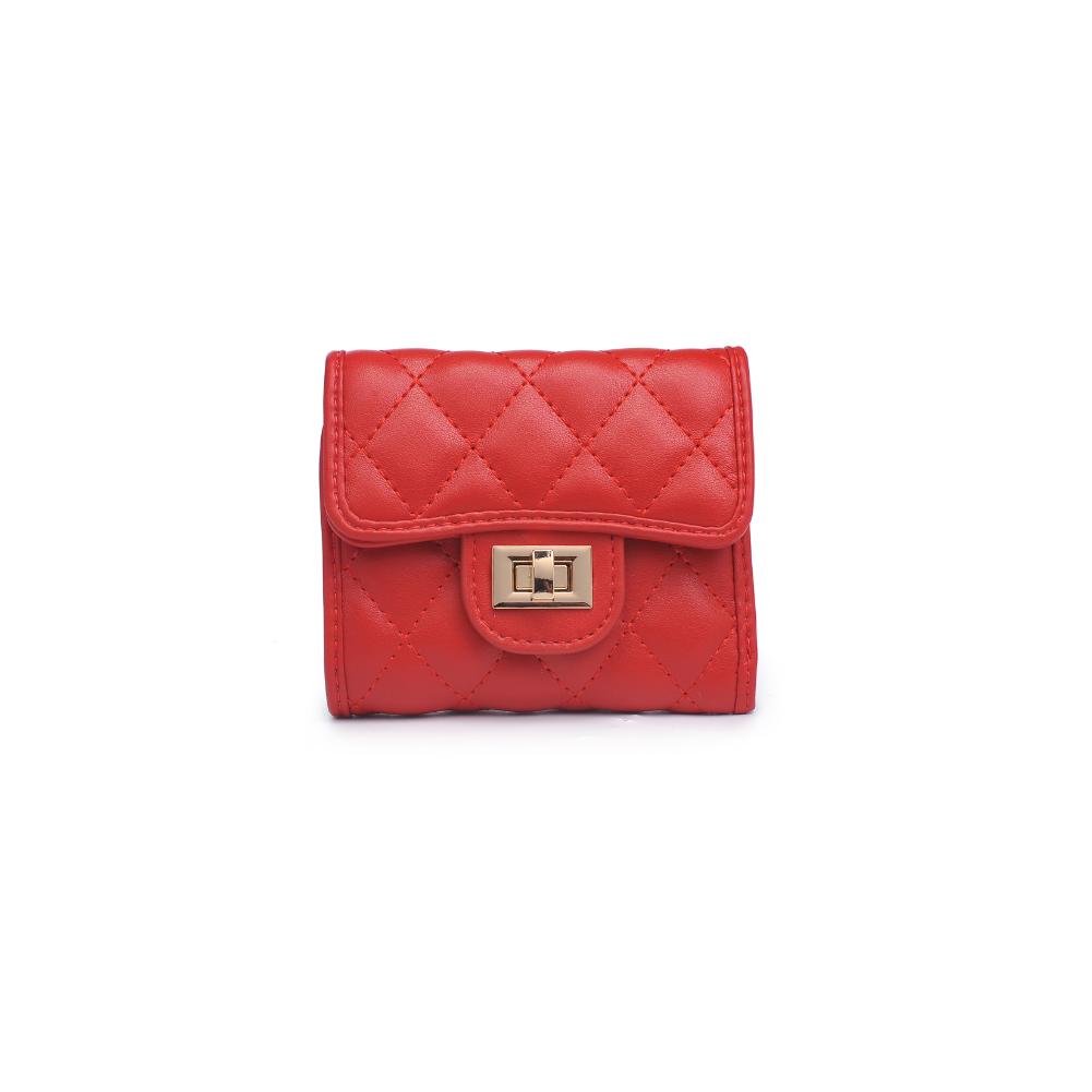 Woman wearing Lipstick Red Urban Expressions Shantel - Quilted Wallet 840611121837 View 5 | Lipstick Red