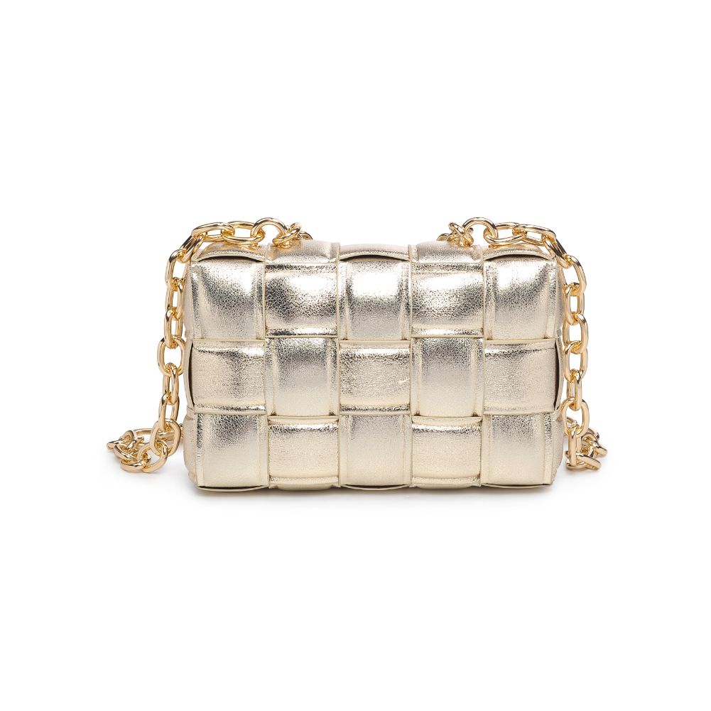 Product Image of Urban Expressions Ines Metallic Crossbody 840611100573 View 7 | Gold