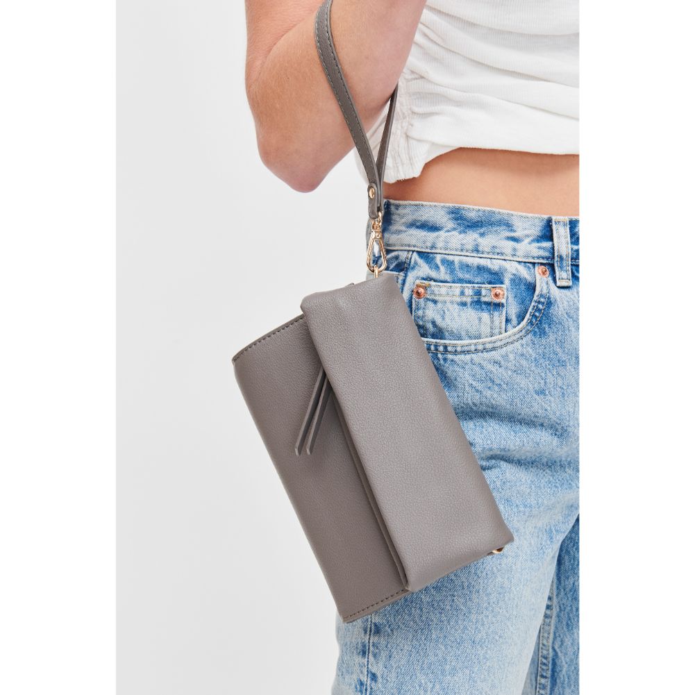 Woman wearing Grey Urban Expressions Bree Crossbody 840611105448 View 1 | Grey