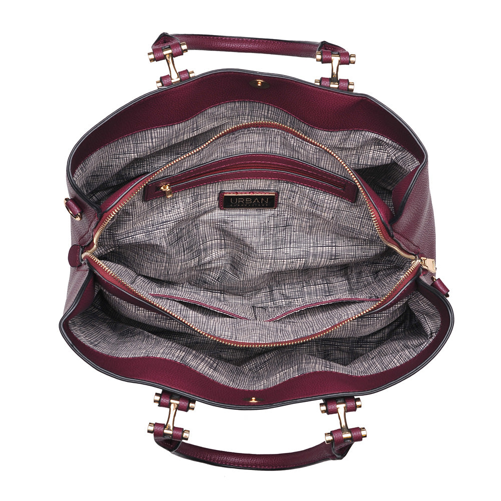 Product Image of Urban Expressions Liverpool Satchel NA-840611153425 View 4 | Burgundy