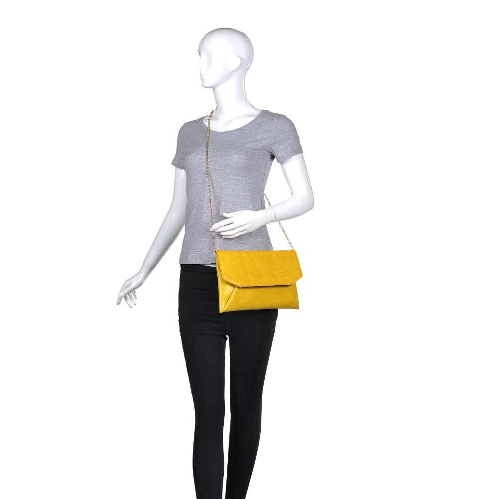 Product Image of Urban Expressions Lena Lizard Clutch 840611169334 View 5 | Canary