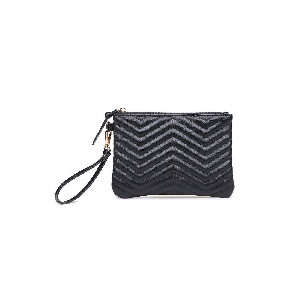 Product Image of Urban Expressions Chevron Wristlet NA-840611165800 View 1 | Black