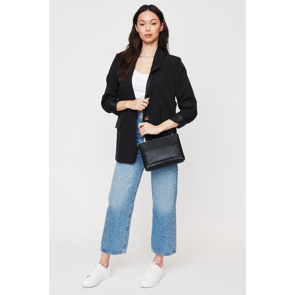 Woman wearing Black Urban Expressions Morris Crossbody 840611105851 View 3 | Black