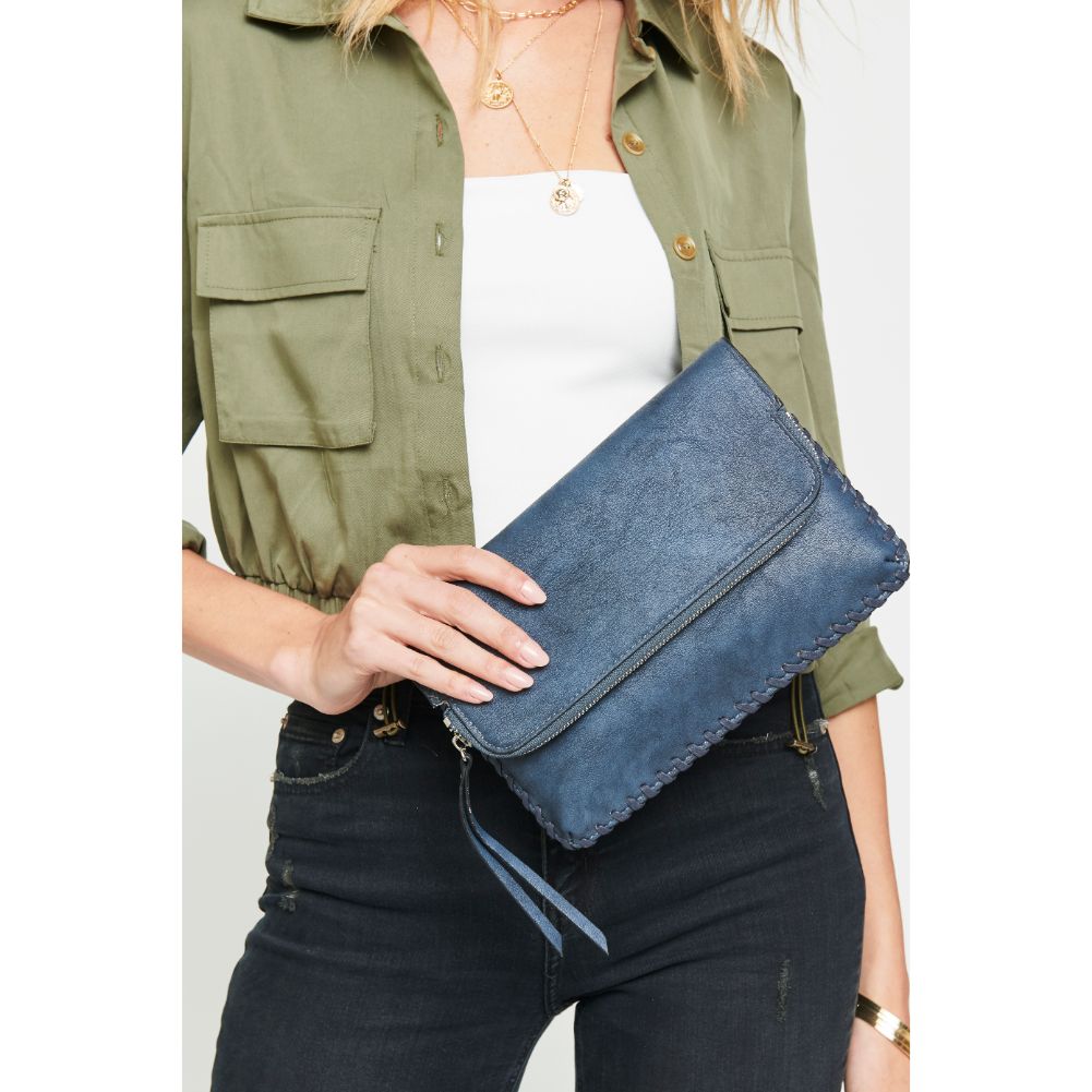 Woman wearing Navy Urban Expressions Elizabeth Crossbody 840611149169 View 2 | Navy