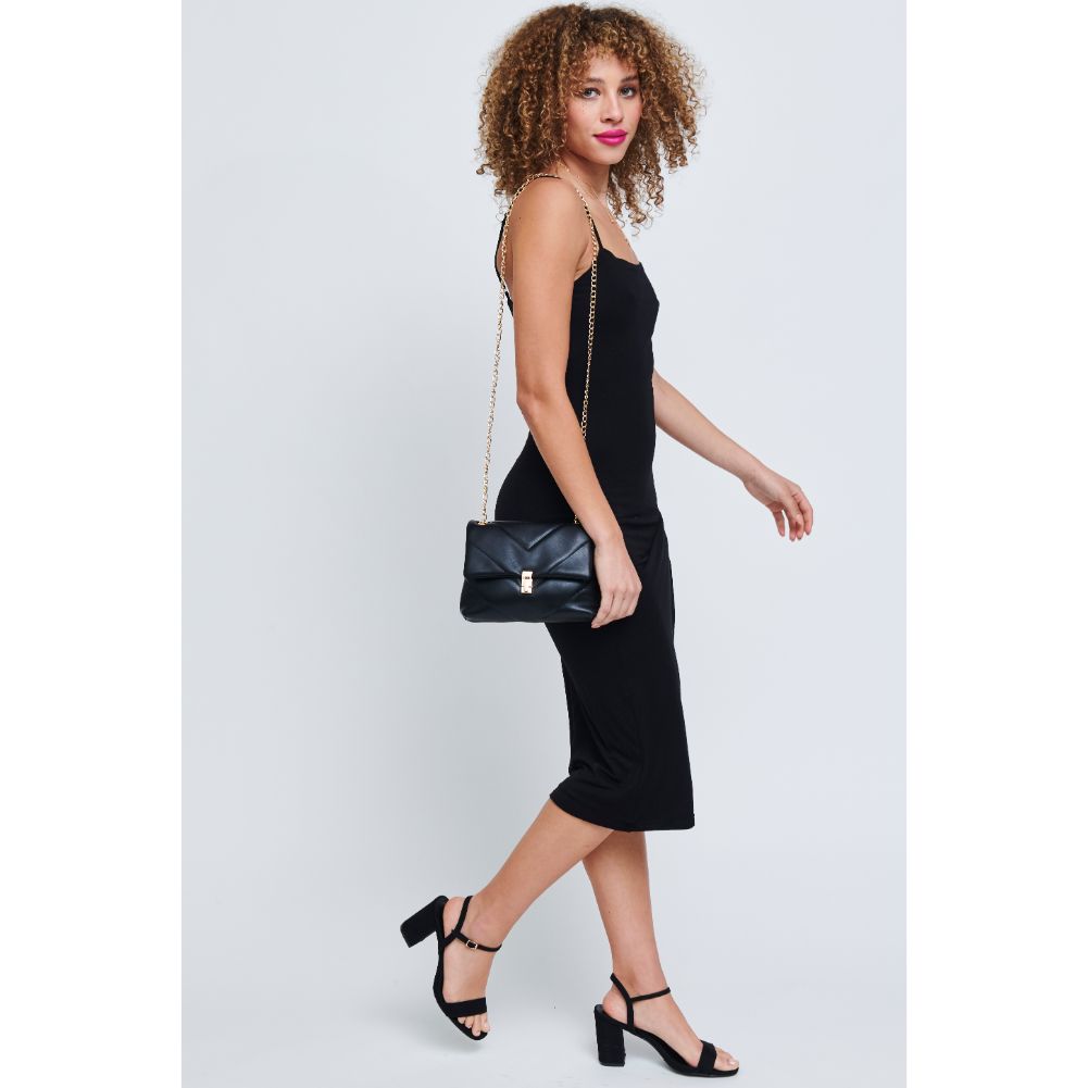 Woman wearing Black Urban Expressions Samantha Crossbody 840611178893 View 2 | Black