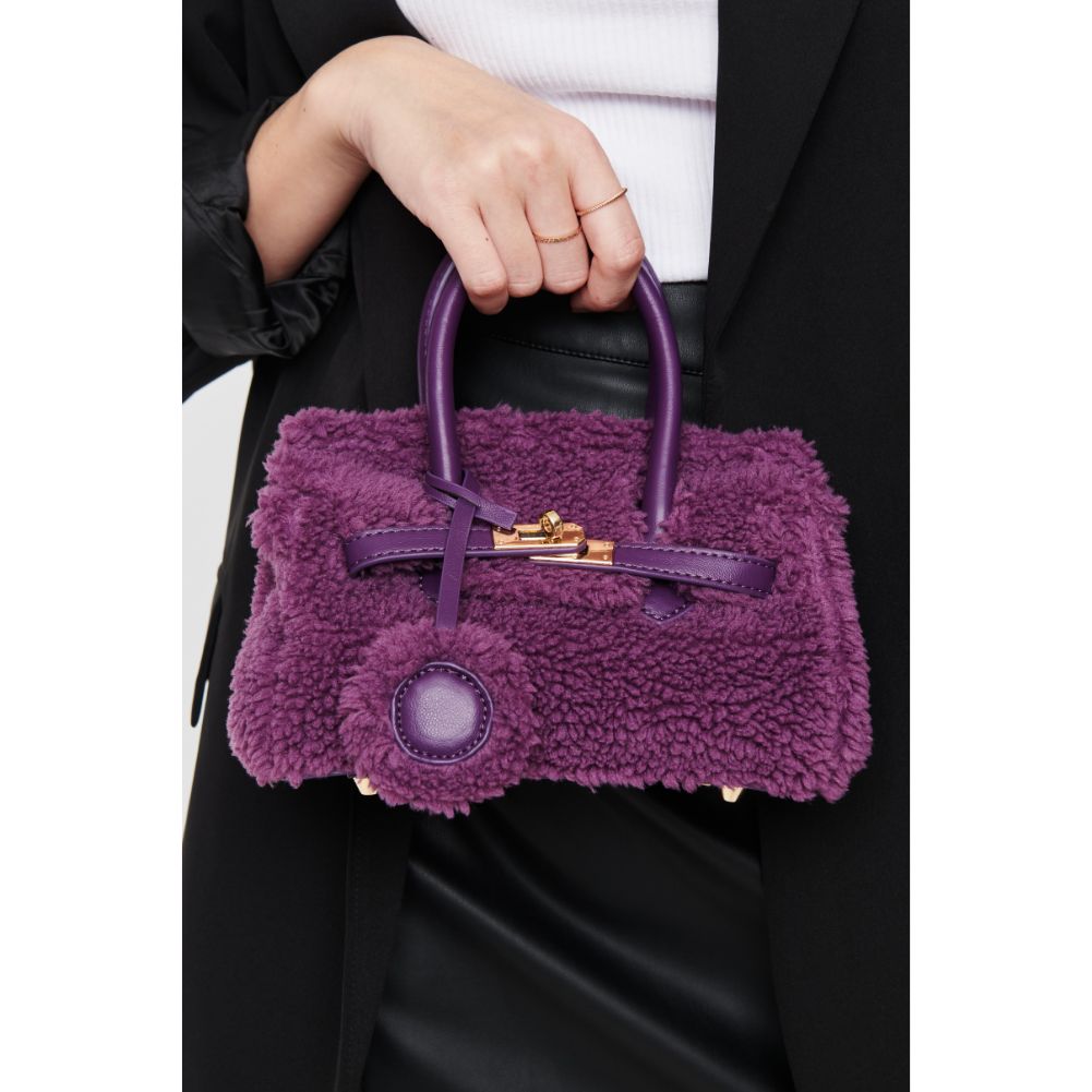 Woman wearing Plum Urban Expressions Hyacinth Crossbody 840611102645 View 4 | Plum
