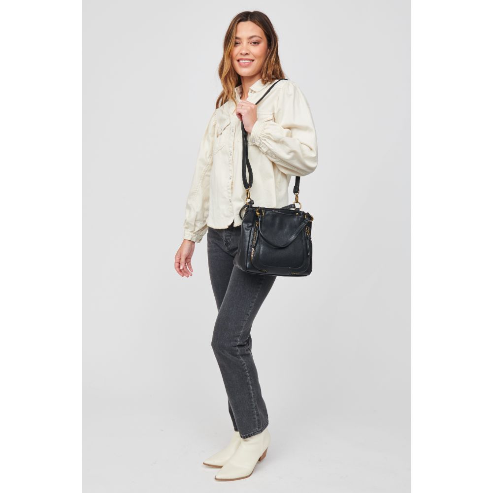 Woman wearing Black Urban Expressions Mandeville Crossbody 840611110862 View 2 | Black