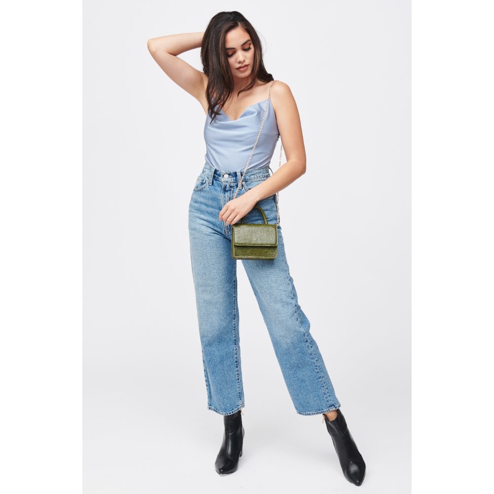 Woman wearing Olive Urban Expressions Faye Top Handle 840611184795 View 4 | Olive