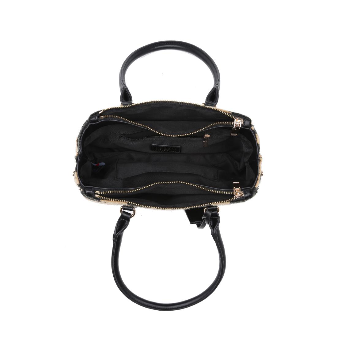 Urban Expressions High Noon Multi-Zip Shoulder Bag 840504217128 View 4 | Tan Black
