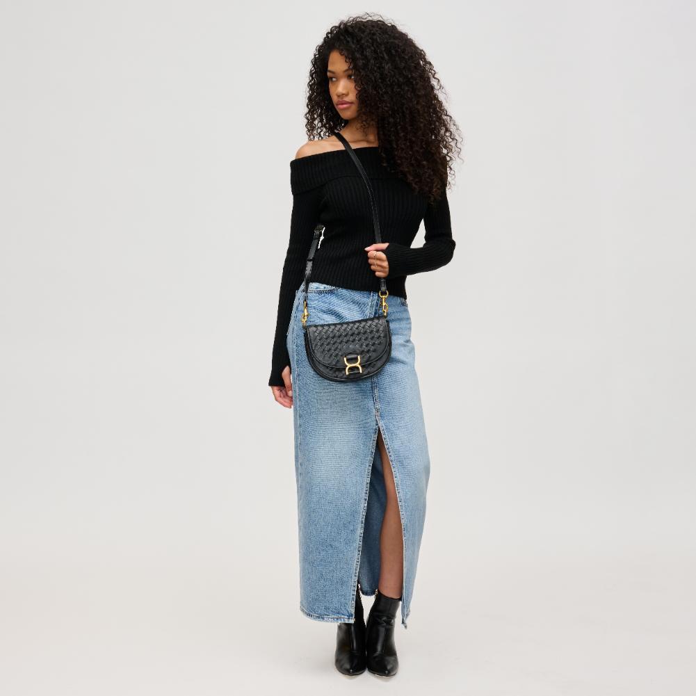 Woman wearing Black Urban Expressions Alise Crossbody 840611194008 View 4 | Black