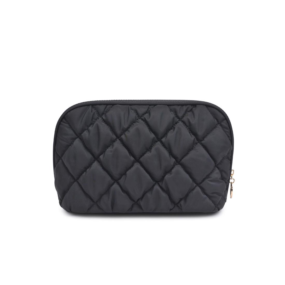 Urban Essentials Cloud Kiss - Quilted Puffer Nylon Cosmetic & Travel Organizer Dome Pouch 840611197085 View 7 | Black