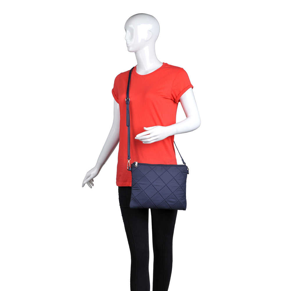 Woman wearing Navy Urban Expressions Rush Tote 840611156549 View 3 | Navy
