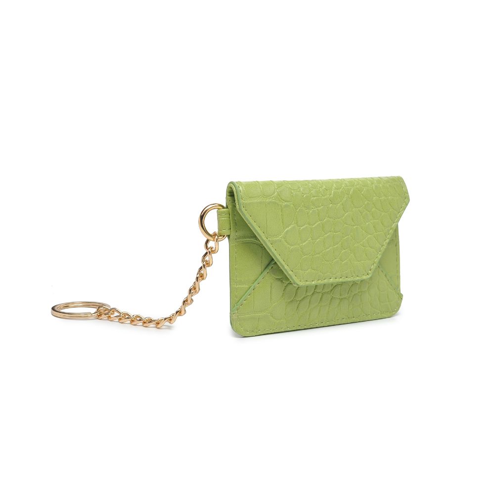 Woman wearing Lime Urban Expressions Gia - Croco Card Holder 818209018340 View 6 | Lime