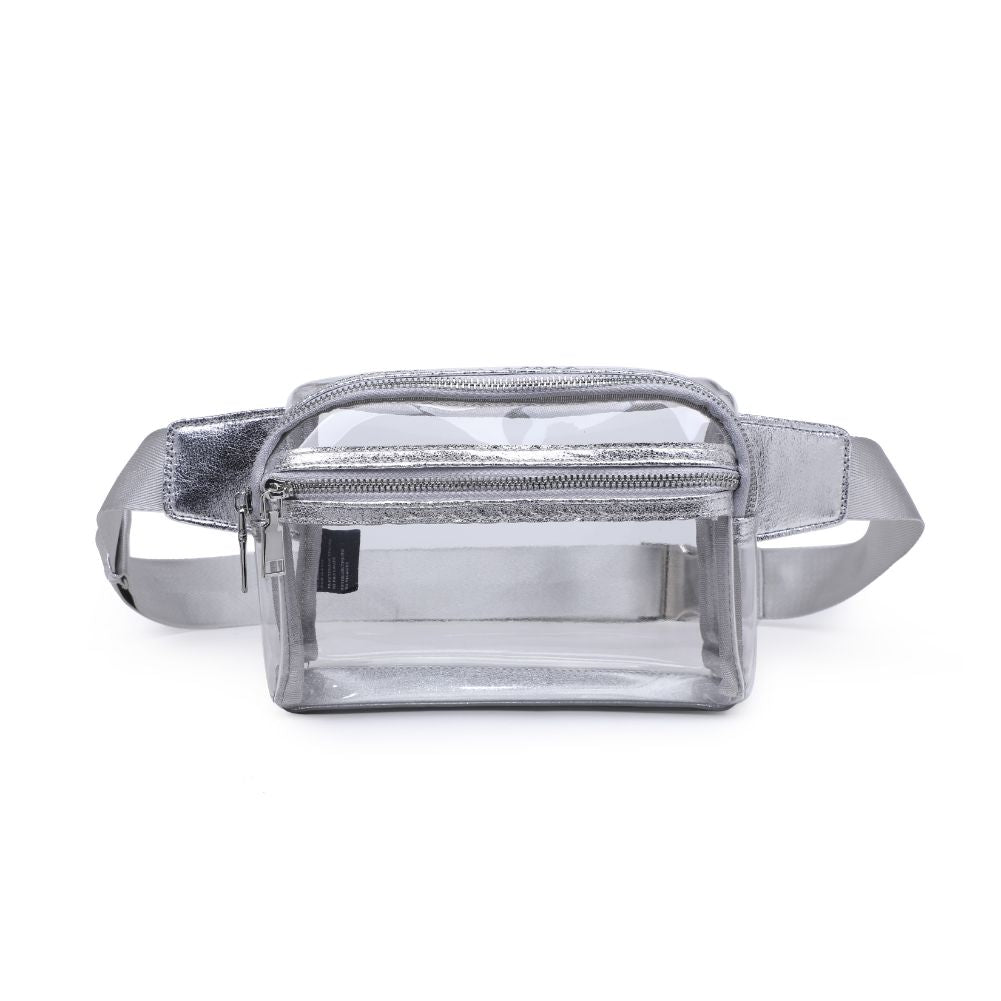 Woman wearing Silver Urban Expressions Air Belt Bag 840611120786 View 5 | Silver