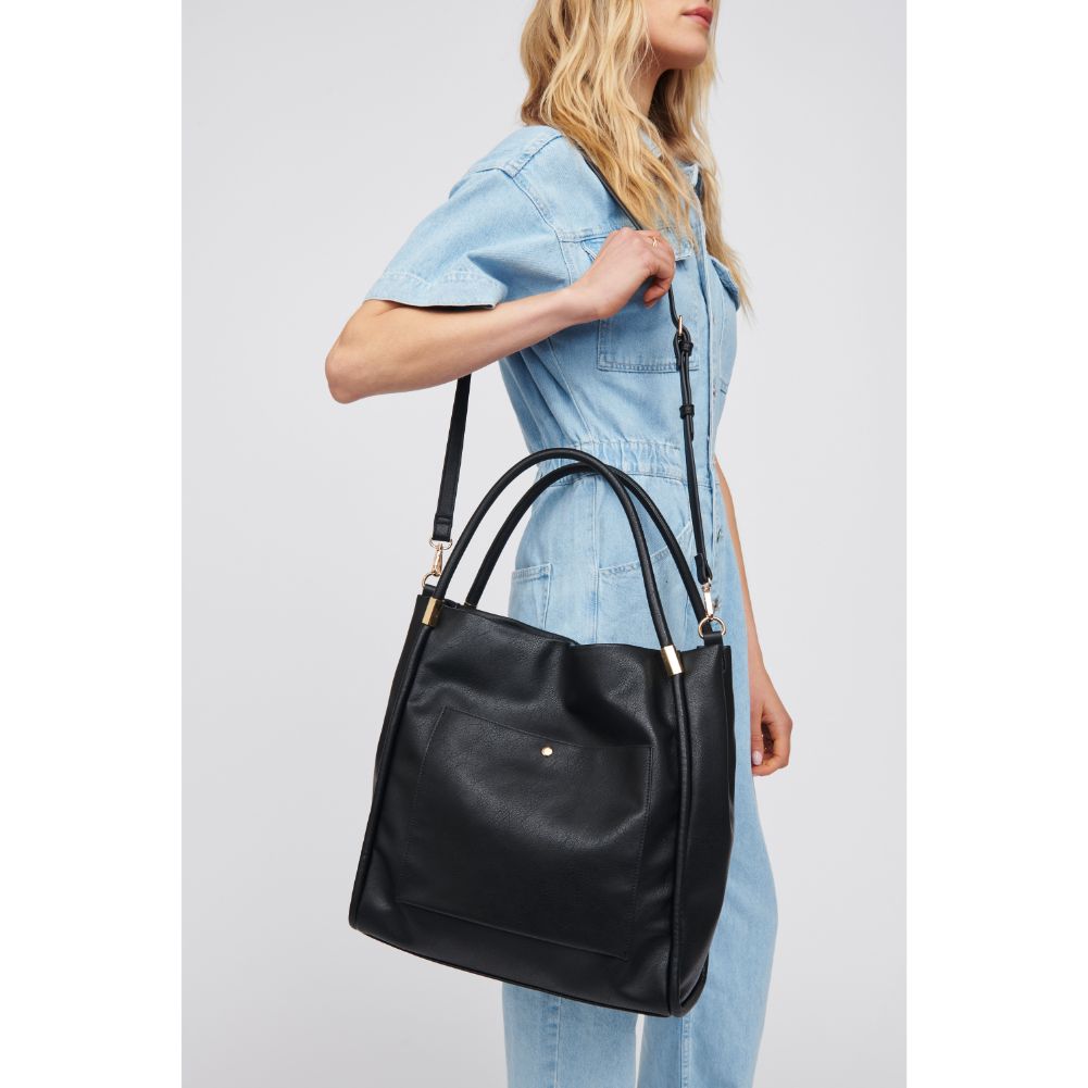 Woman wearing Black Urban Expressions Deborah Tote 818209016780 View 4 | Black