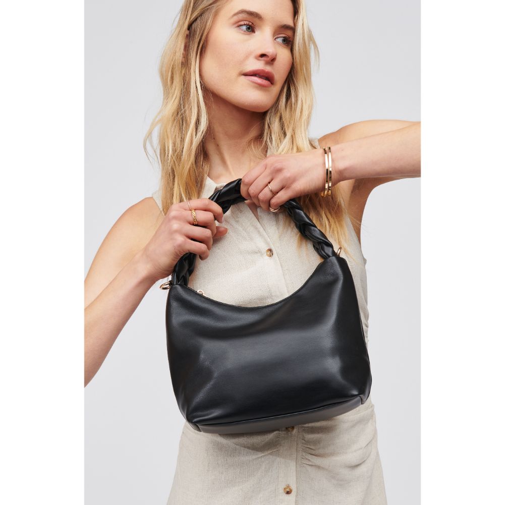 Woman wearing Black Urban Expressions Laura Shoulder Bag 818209016674 View 1 | Black