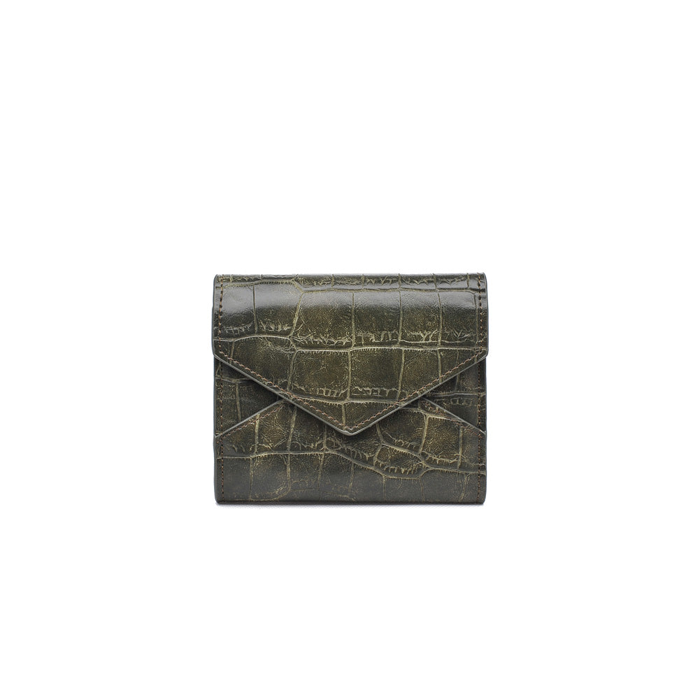 Product Image of Urban Expressions Layla Croc Wallet NA-840611154118 View 1 | Olive
