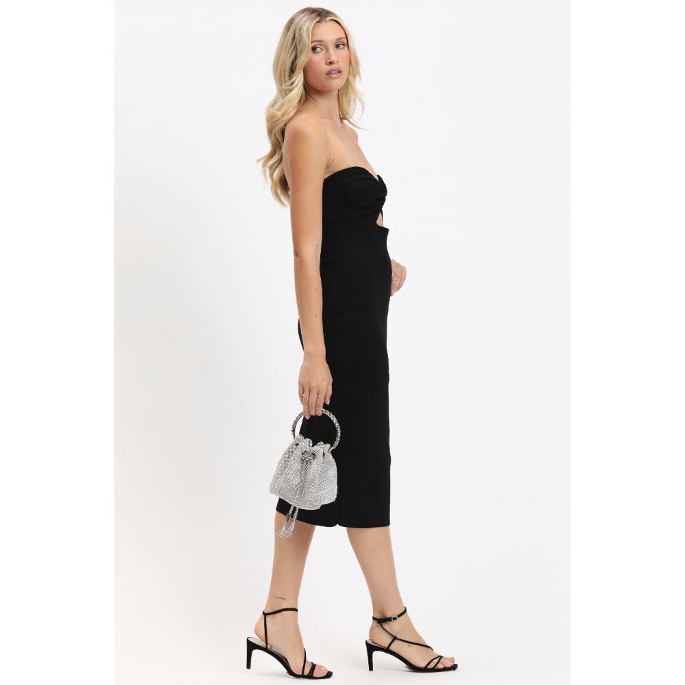 Woman wearing Silver Urban Expressions Vontrice Evening Bag 840611112262 View 2 | Silver