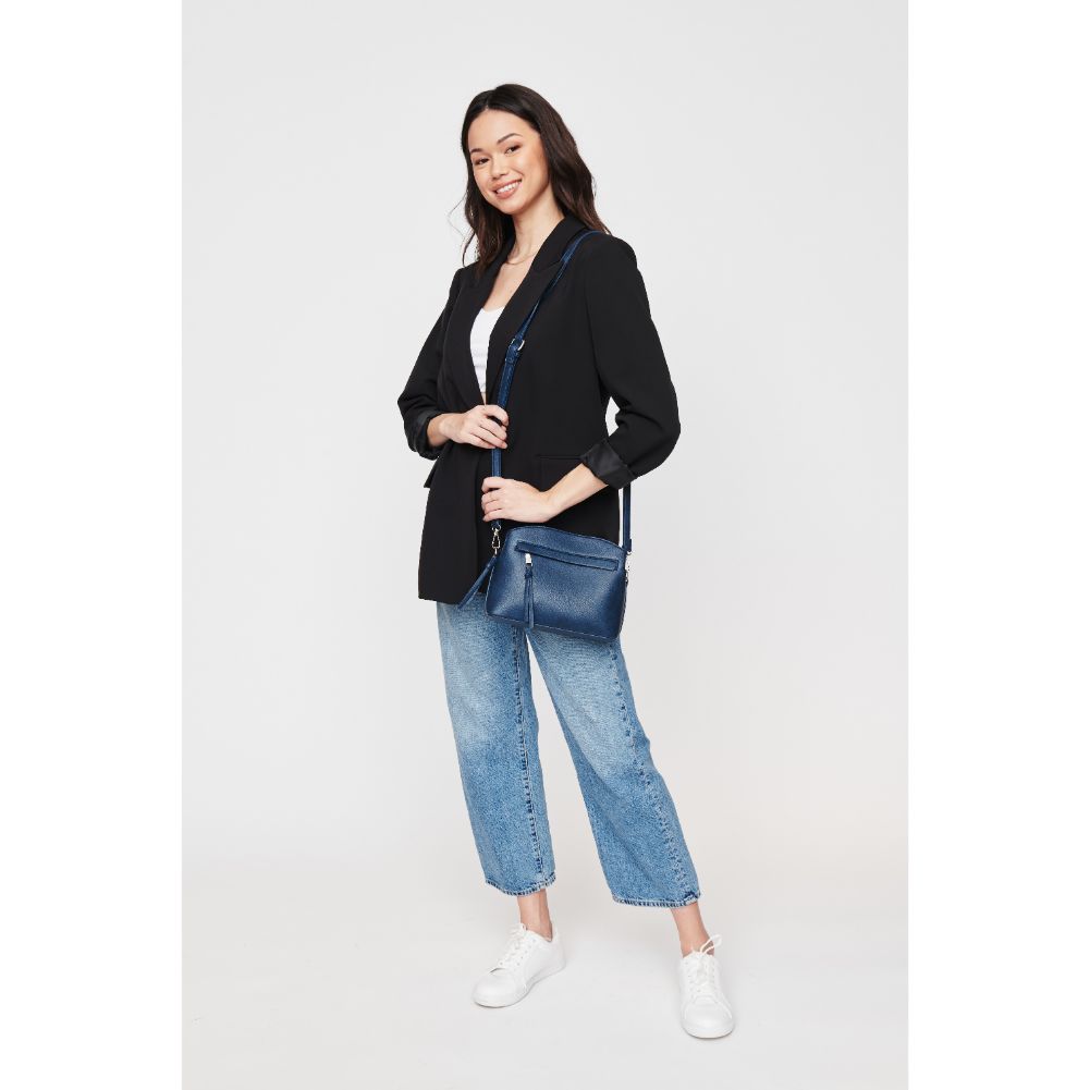Woman wearing Midnight Urban Expressions Jayce Crossbody 840611110015 View 2 | Midnight