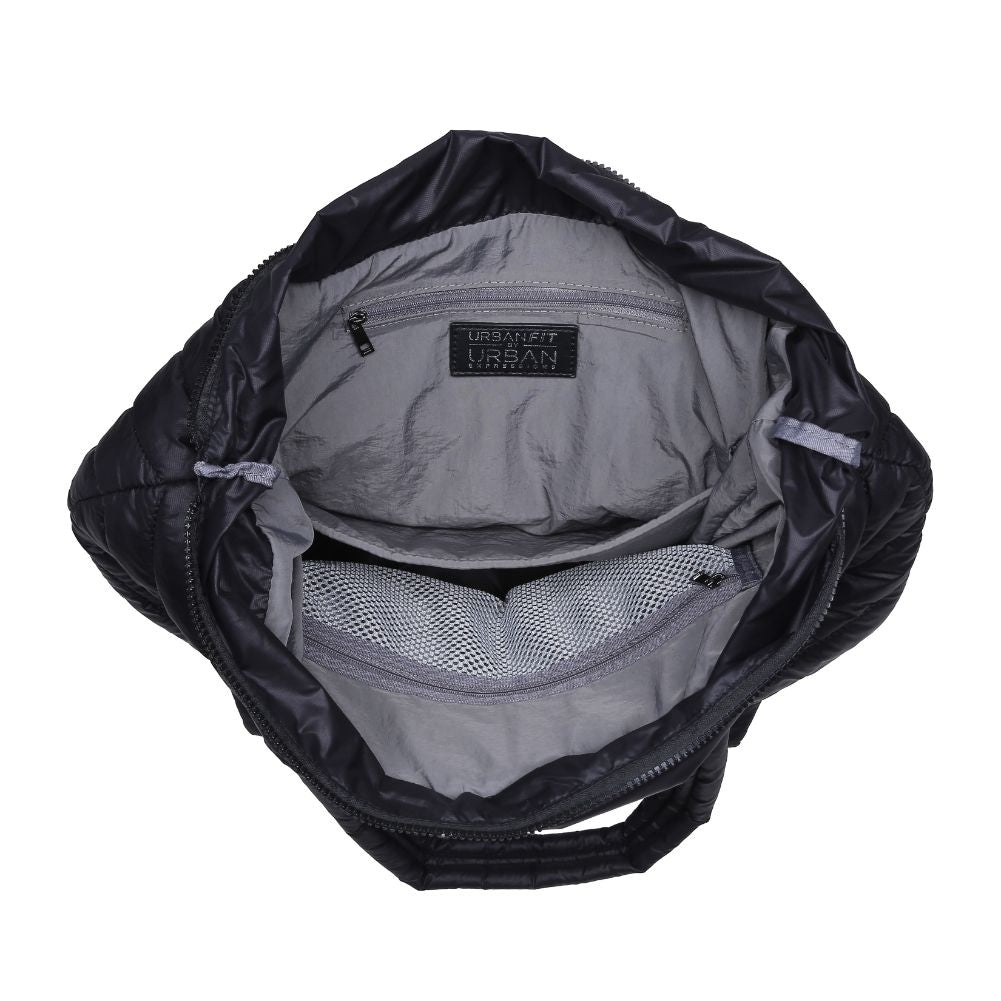 Woman wearing Black Urban Expressions Kickoff Tote NA-840611162403 View 9 | Black