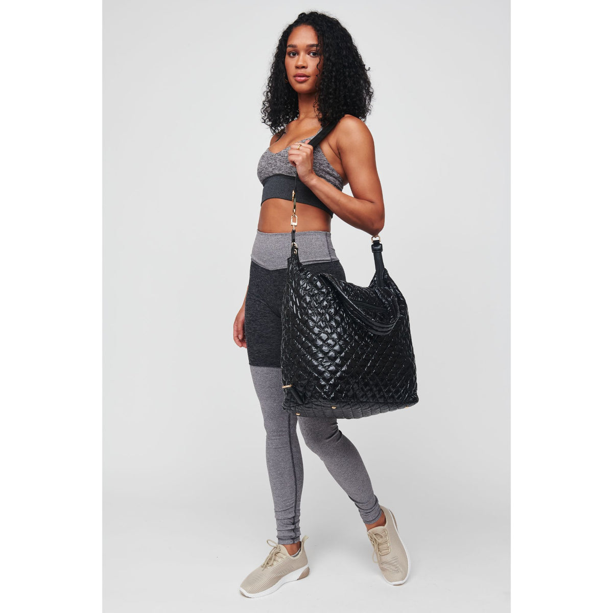 Woman wearing Black Urban Expressions Wanderlust - Large Tote 840611157553 View 4 | Black