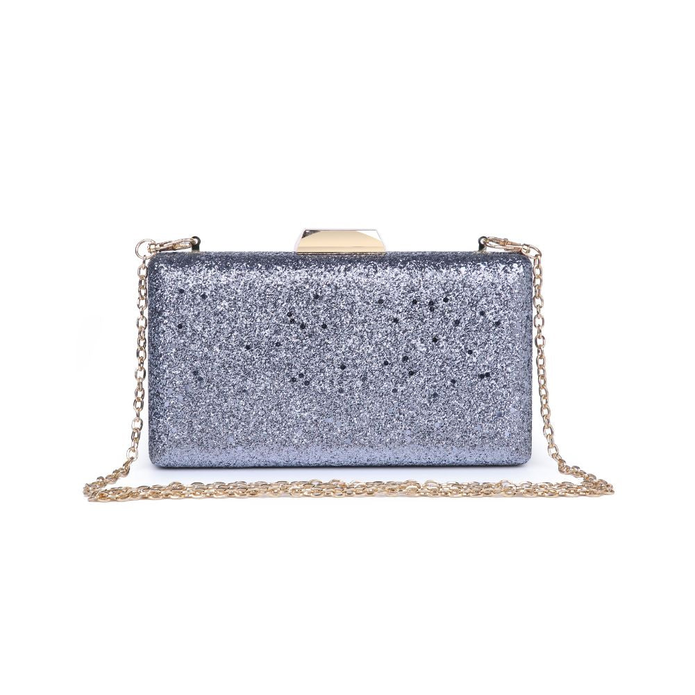 Woman wearing Pewter Urban Expressions Flora Confetti Evening Bag NA-840611156990 View 5 | Pewter