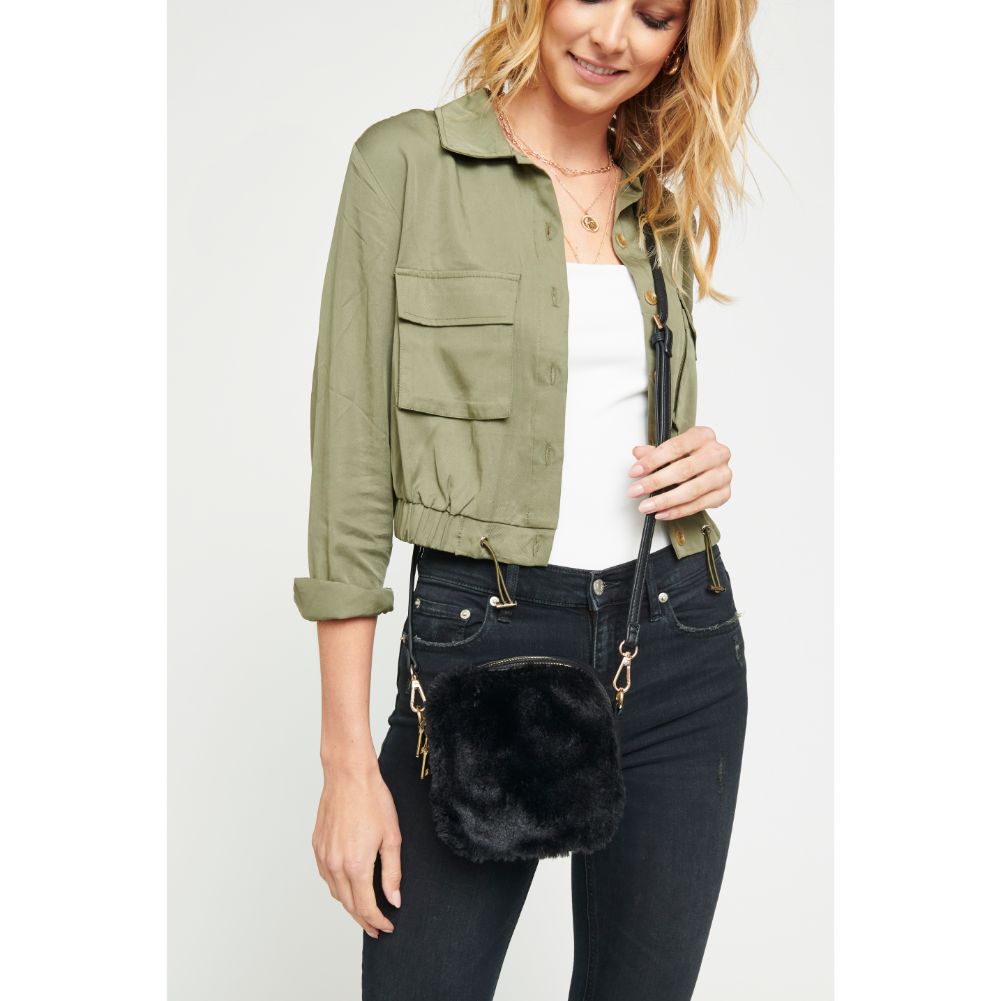Woman wearing Black Urban Expressions Sylvester Crossbody NA-840611140067 View 1 | Black