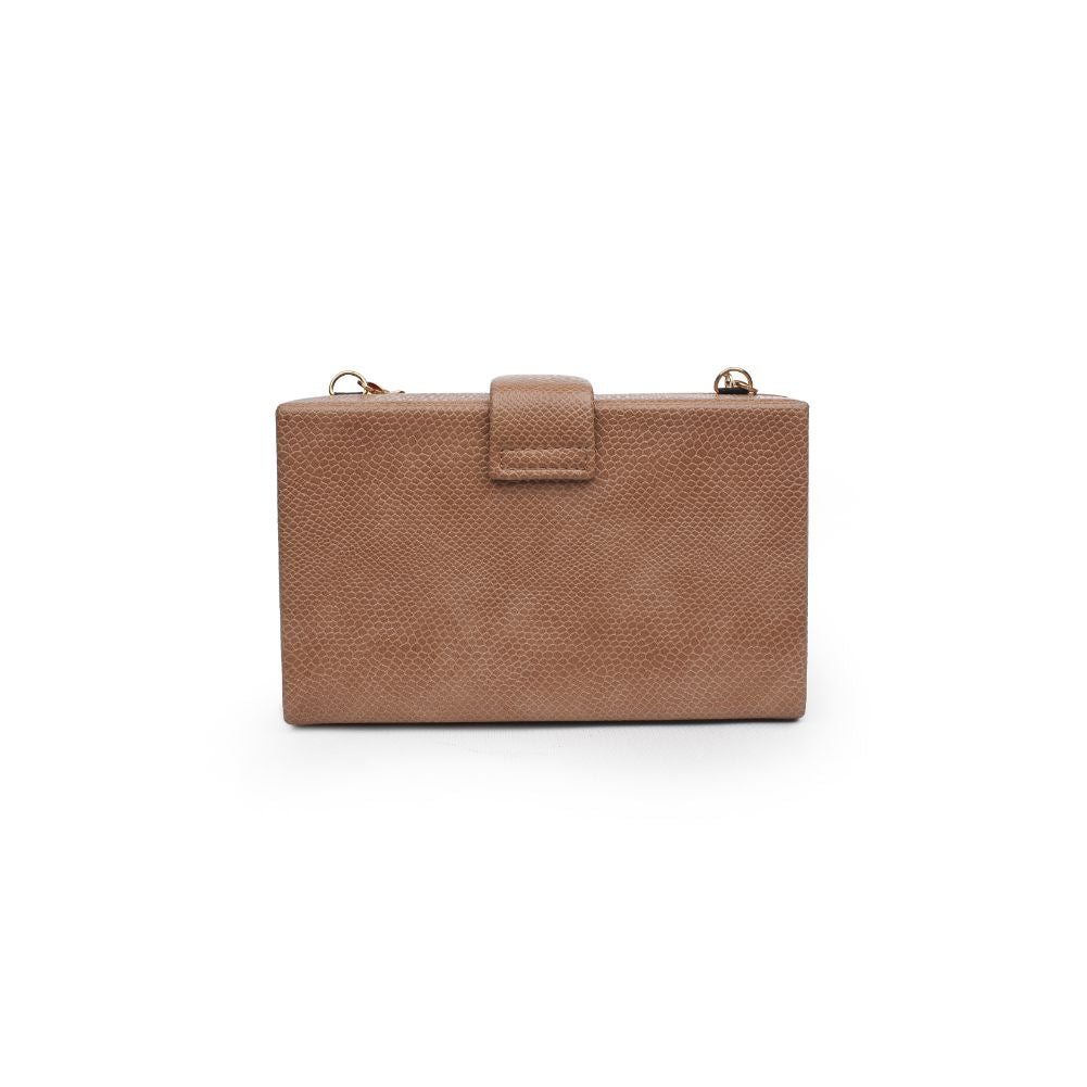 Product Image of Urban Expressions Bianca Lizard Clutch 840611165060 View 3 | Camel