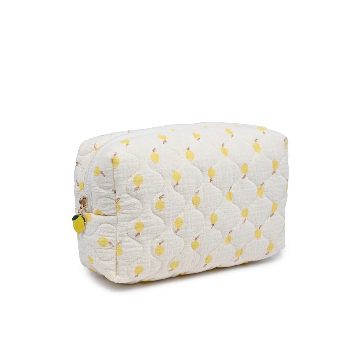Urban Essentials Quilted Keeper Cosmetic & Travel Organizer Pouch 840611195432 View 6 | Lemon