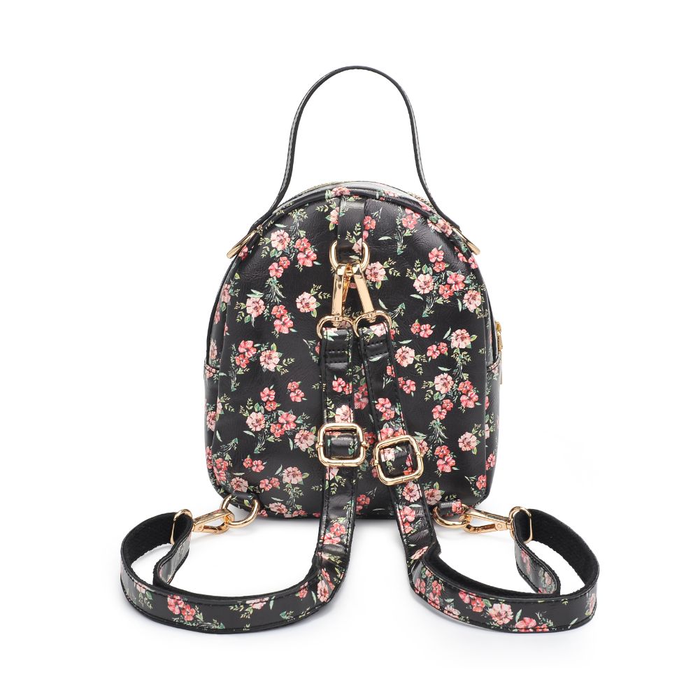 Product Image of Urban Expressions Nichole Floral Backpack 840611181190 View 7 | Black