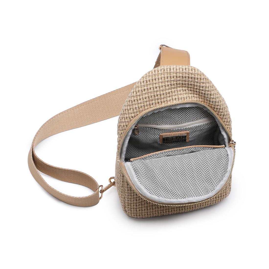 Woman wearing Natural Urban Expressions Jean Sling Backpack 840611146533 View 9 | Natural
