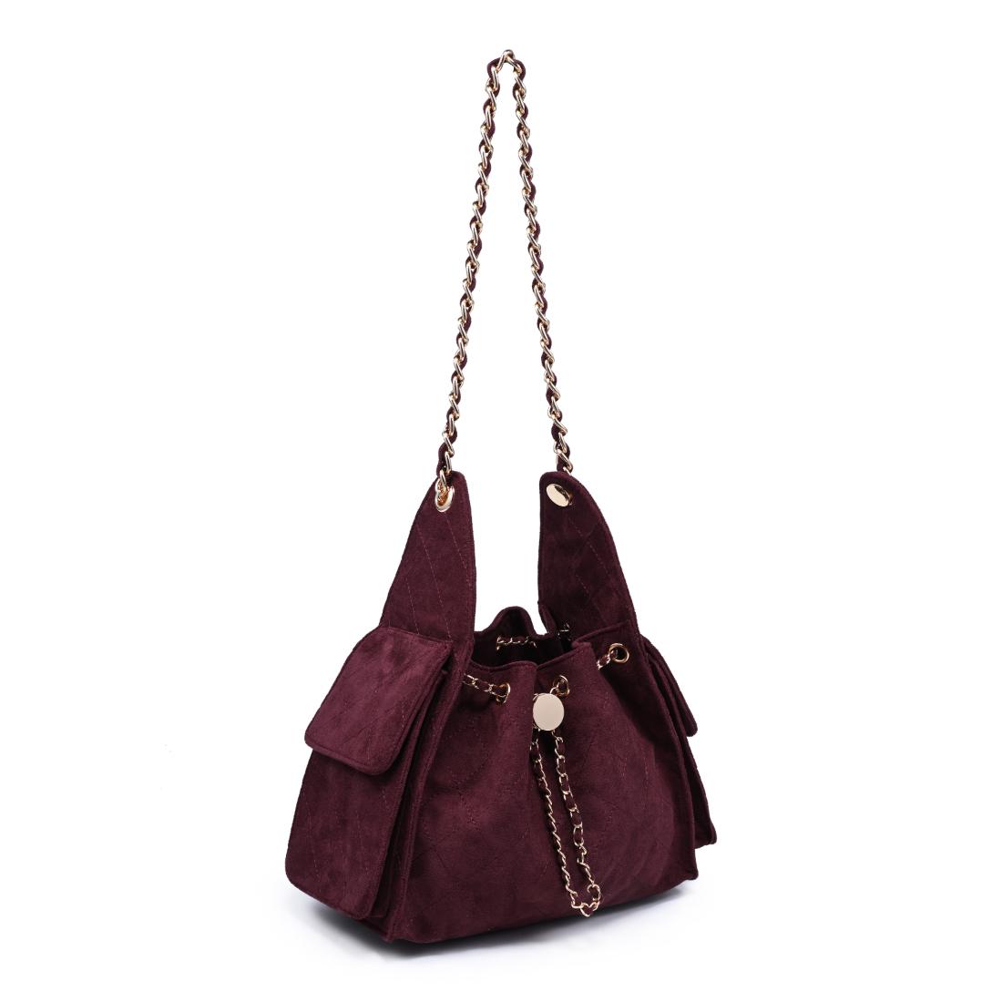 Urban Expressions Willow - Quilted Faux Suede Hobo 840504214196 View 2 | Wine