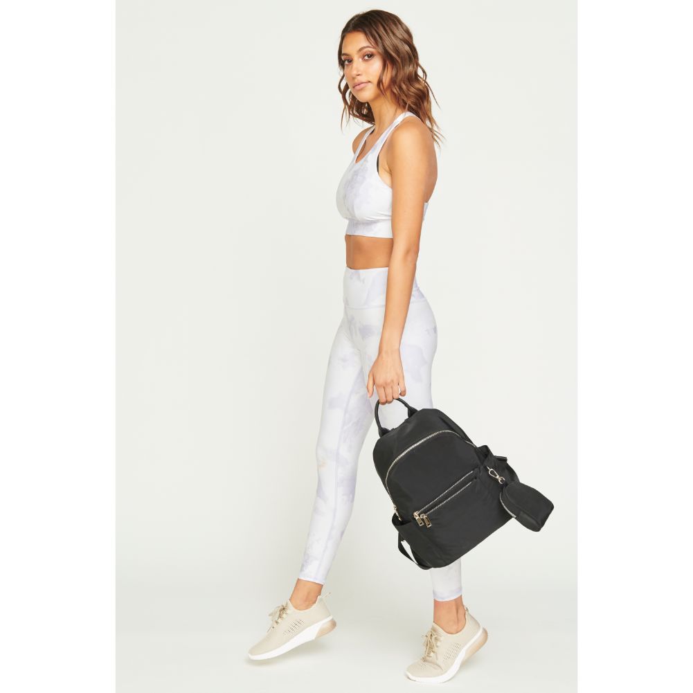 Woman wearing Black Urban Expressions Venus Backpack 840611177759 View 4 | Black