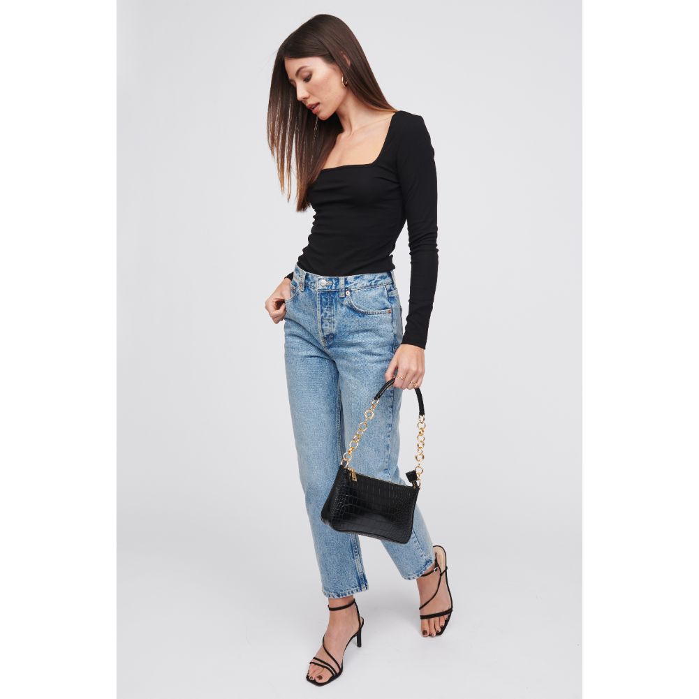 Woman wearing Black Urban Expressions Aster Shoulder Bag 818209015448 View 3 | Black