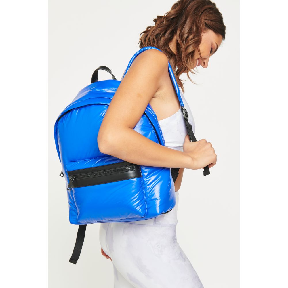 Woman wearing Blue Urban Expressions Emerson Backpack 840611178527 View 2 | Blue