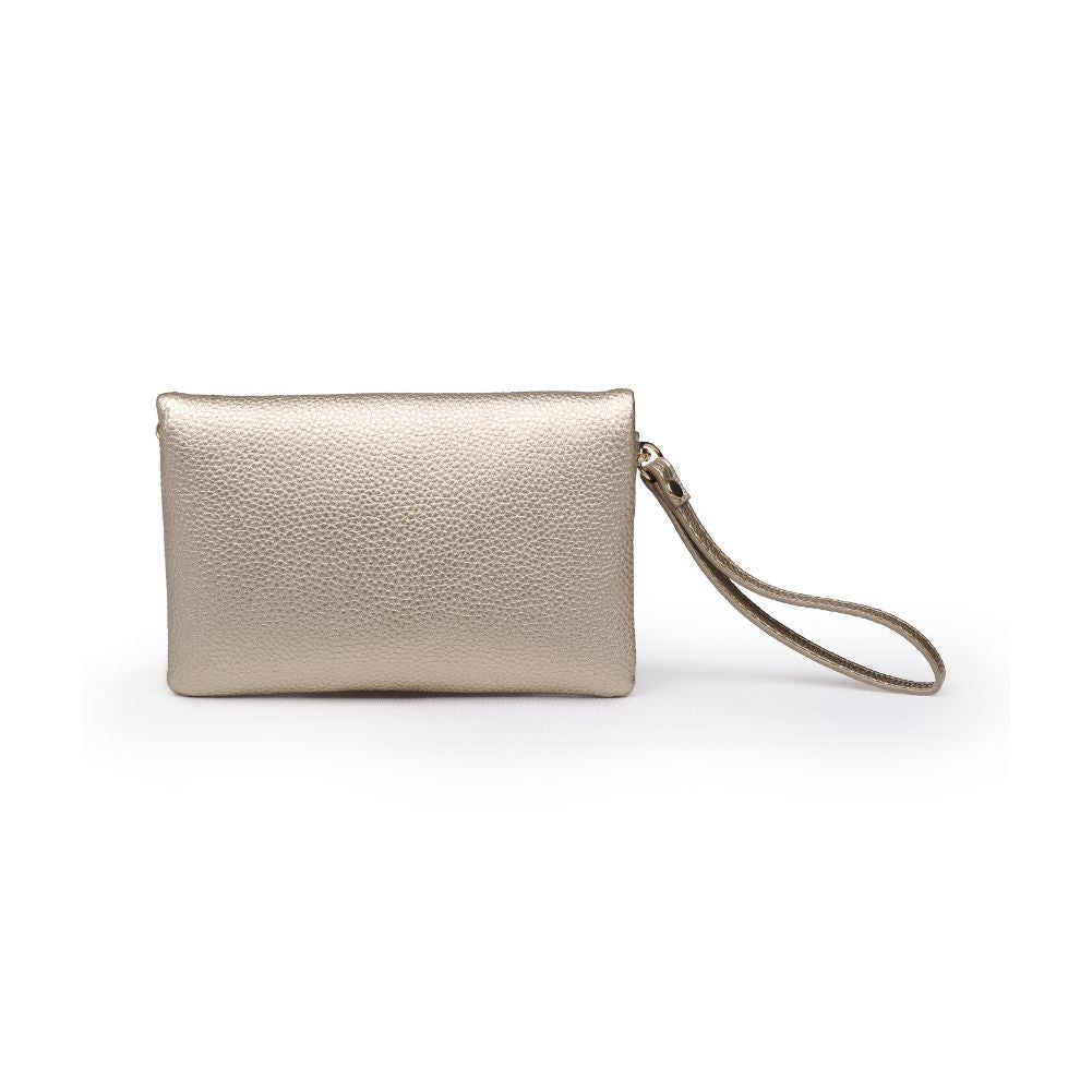 Product Image of Urban Expressions Lucy Crossbody Wristlet 840611167682 View 3 | Gold Metallic