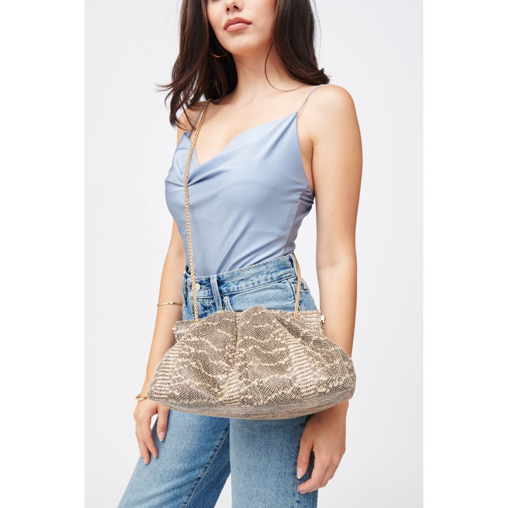 Woman wearing Camel Urban Expressions Keri Clutch 840611185280 View 1 | Camel