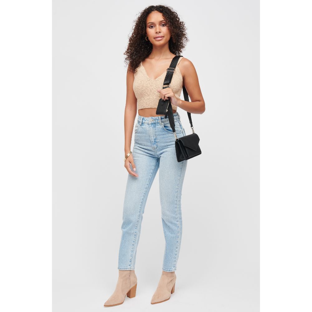 Woman wearing Black Urban Expressions Fannie Crossbody 840611185402 View 3 | Black